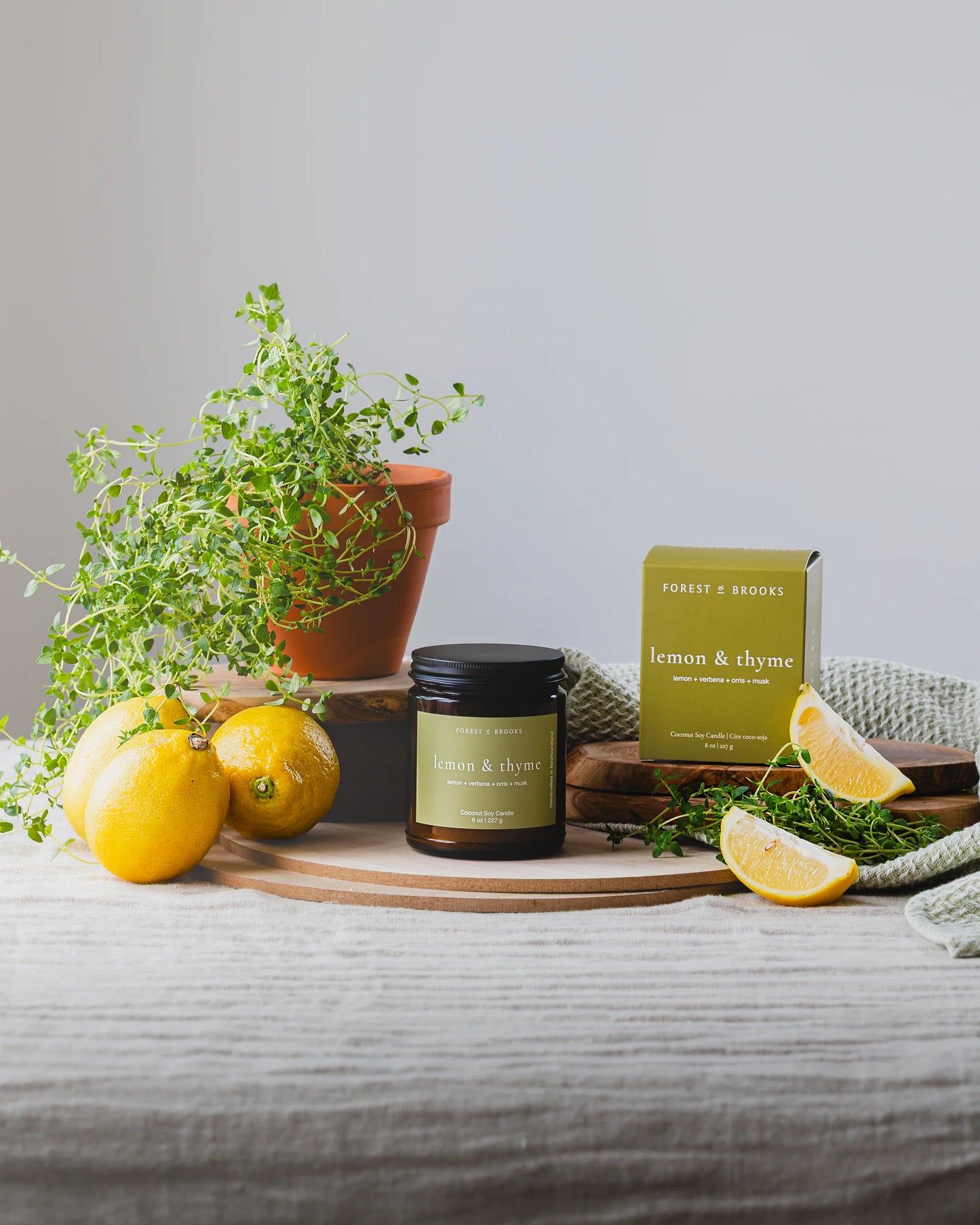 lemon & thyme | wooden wick