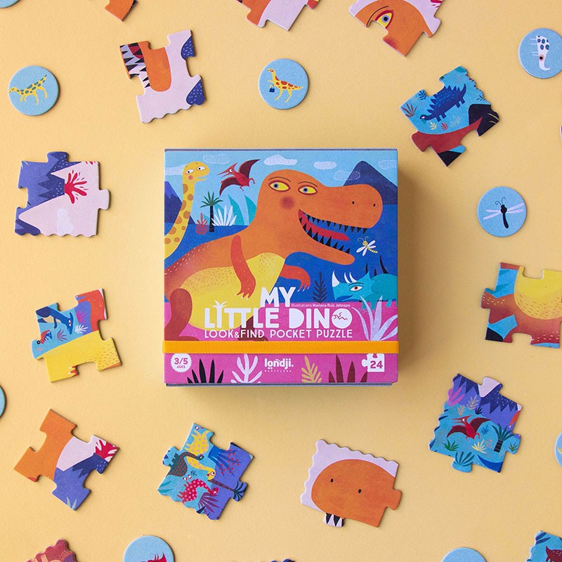 My little dino pocket puzzle 24pc