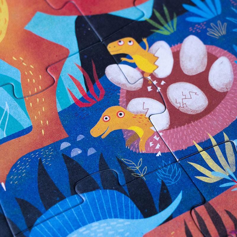 My little dino pocket puzzle 24pc