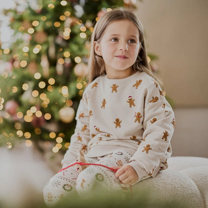 Merry Gingerbread Men on Crème Sweatshirt