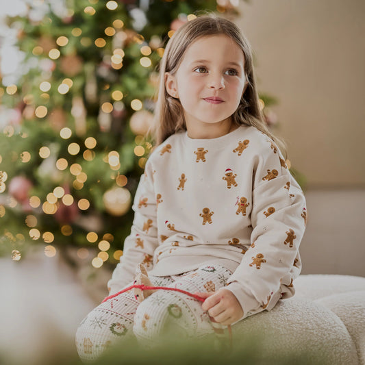 Merry Gingerbread Men on Crème Sweatshirt