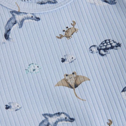 Ocean Friends Ribbed Romper