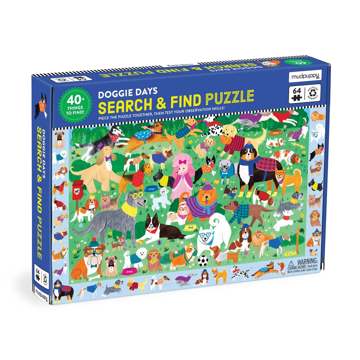 Doggie Days 64 Pc Search and Find Puzzle