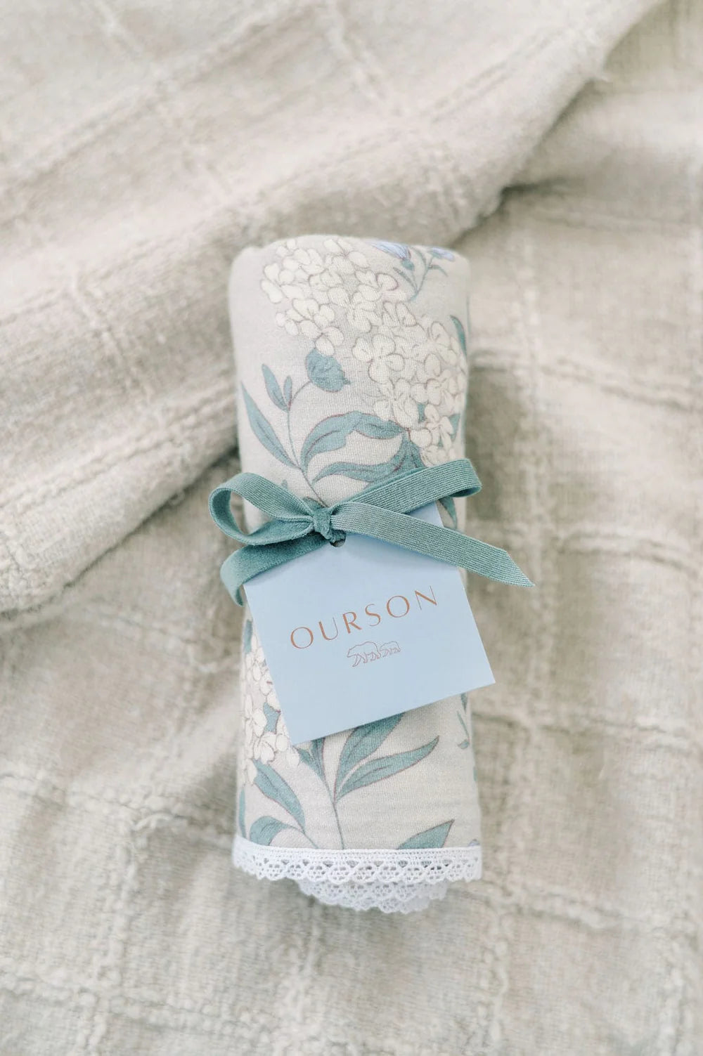 Organic Cotton Swaddle Blanket - Hydrangea