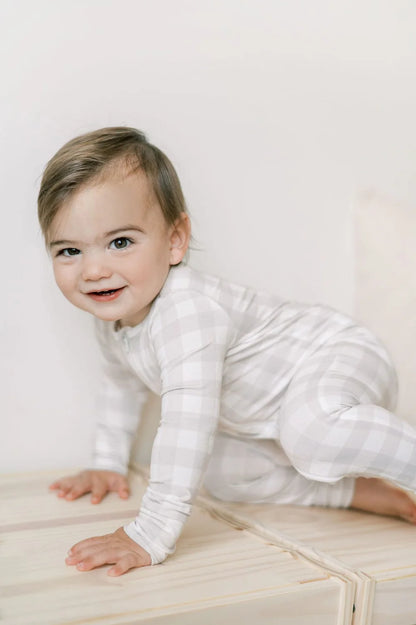 Bamboo Sleeper - Oat Gingham