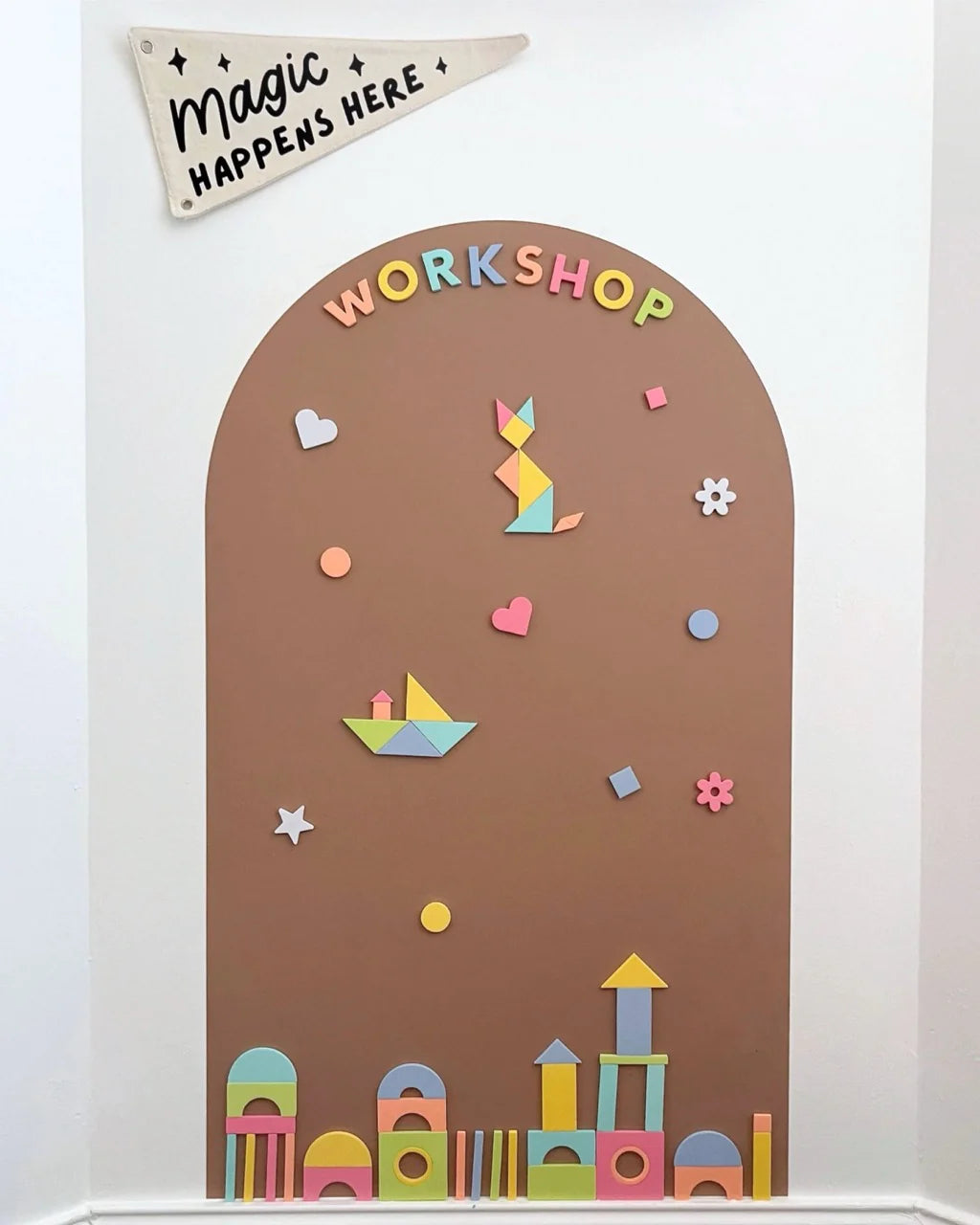 Magic Shape Set- Soft Foam Magnetic Shapes for Building and Play