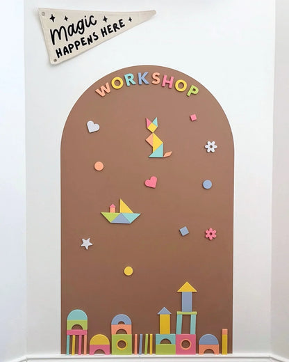 Magic Shape Set- Soft Foam Magnetic Shapes for Building and Play