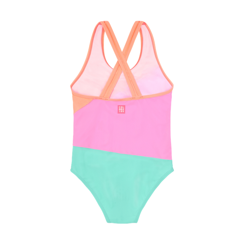 Colour Block One Piece Bathing Suit
