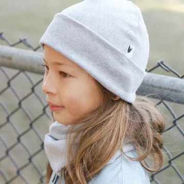 Grey Fold Over Beanie