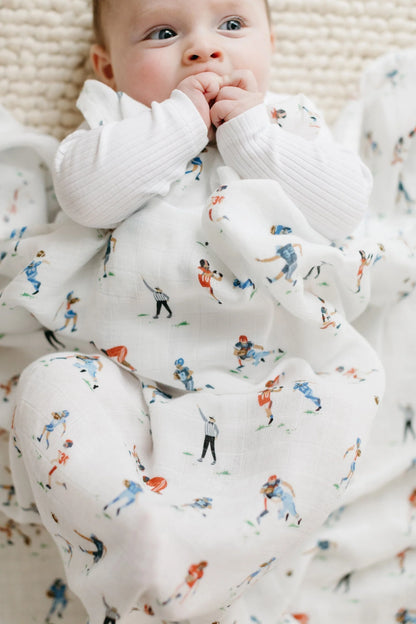 Football Muslin Swaddle