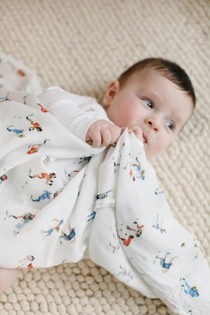 Football Muslin Swaddle