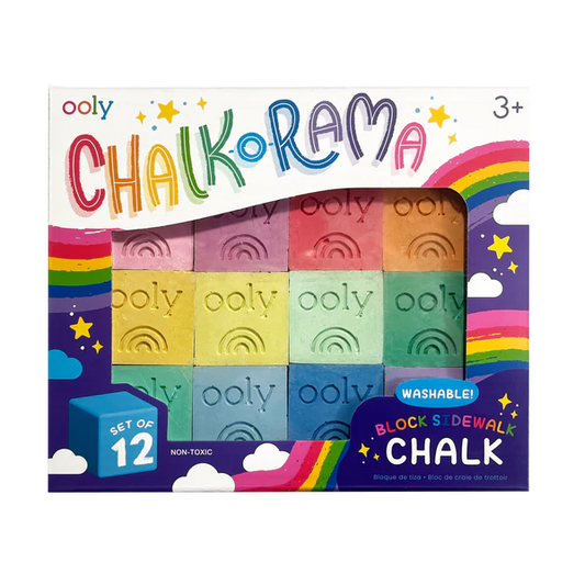 Chalk-O-Rama Block Sidewalk Chalk - Set of 12