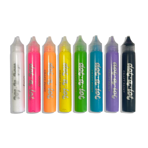 Dot-a-Lot 3D Dimensional Craft Paint - Bright - Set of 8