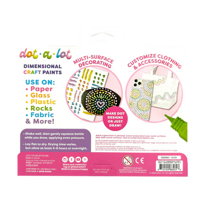 Dot-a-Lot 3D Dimensional Craft Paint - Pearlescent - Set of 8