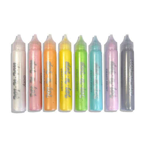 Dot-a-Lot 3D Dimensional Craft Paint - Pearlescent - Set of 8