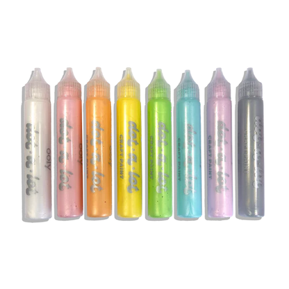 Dot-a-Lot 3D Dimensional Craft Paint - Pearlescent - Set of 8