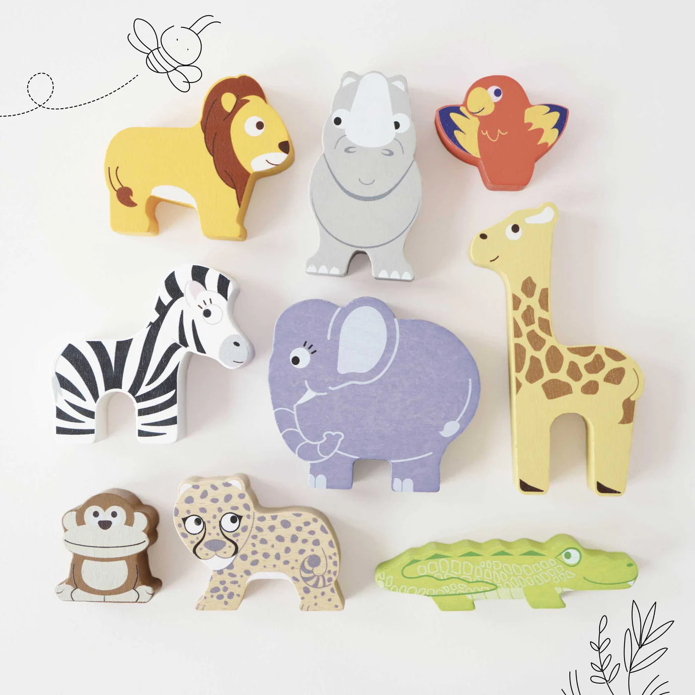 Safari Stacking Animals & Bag