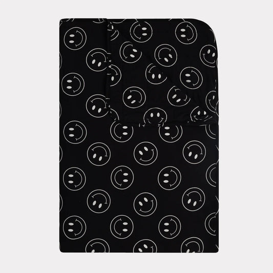 Black Smiley Bamboo Blanket | 1.0 TOG