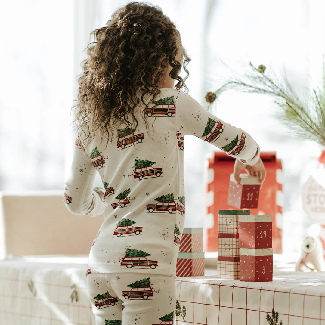 Festive Cars Print PJ Set