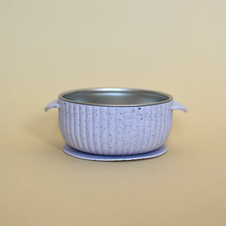 Stainless & silicone bowl