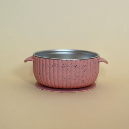 Stainless & silicone bowl