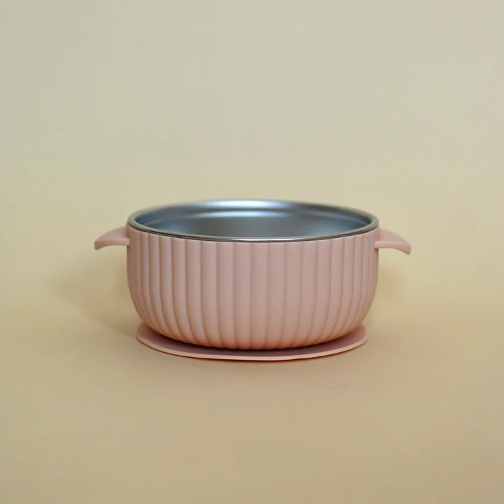 Stainless & silicone bowl