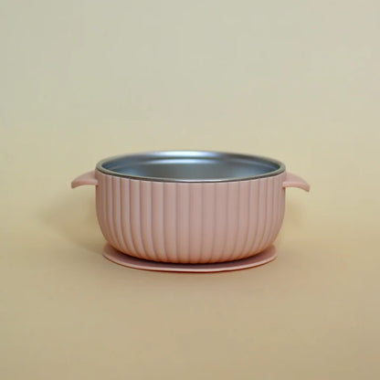 Stainless & silicone bowl