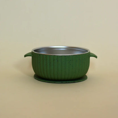 Stainless & silicone bowl