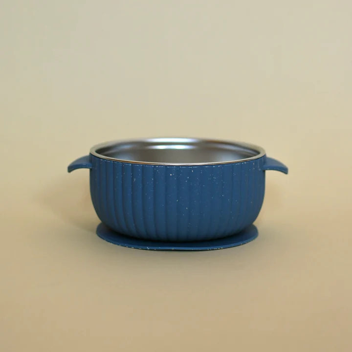 Stainless & silicone bowl