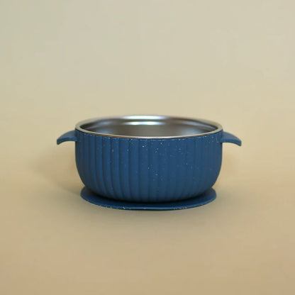 Stainless & silicone bowl
