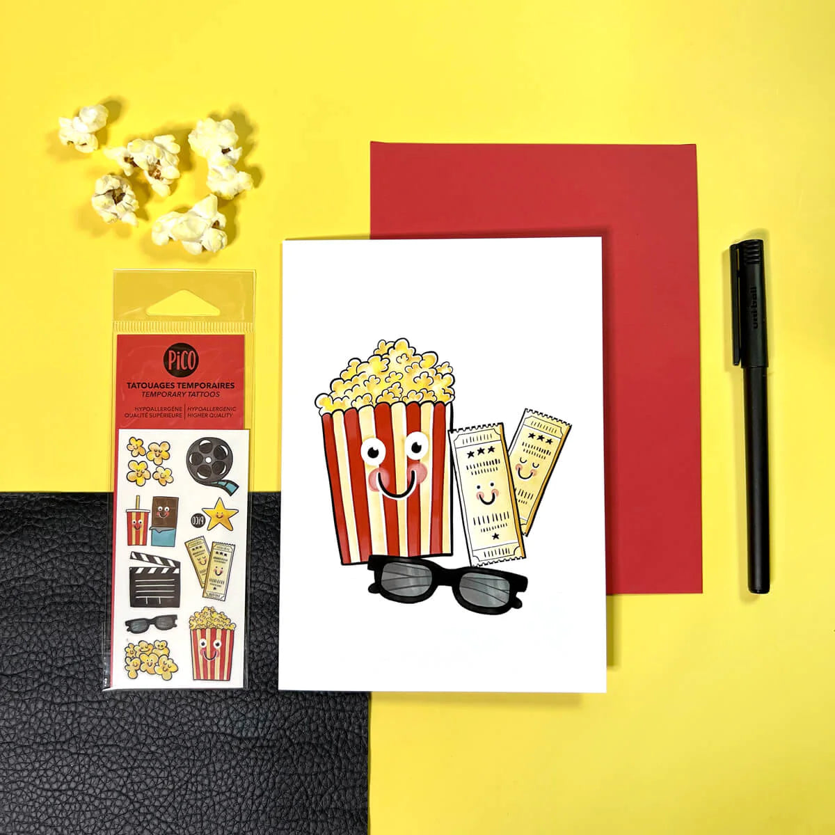 Night At The Movies Card with Tattoos