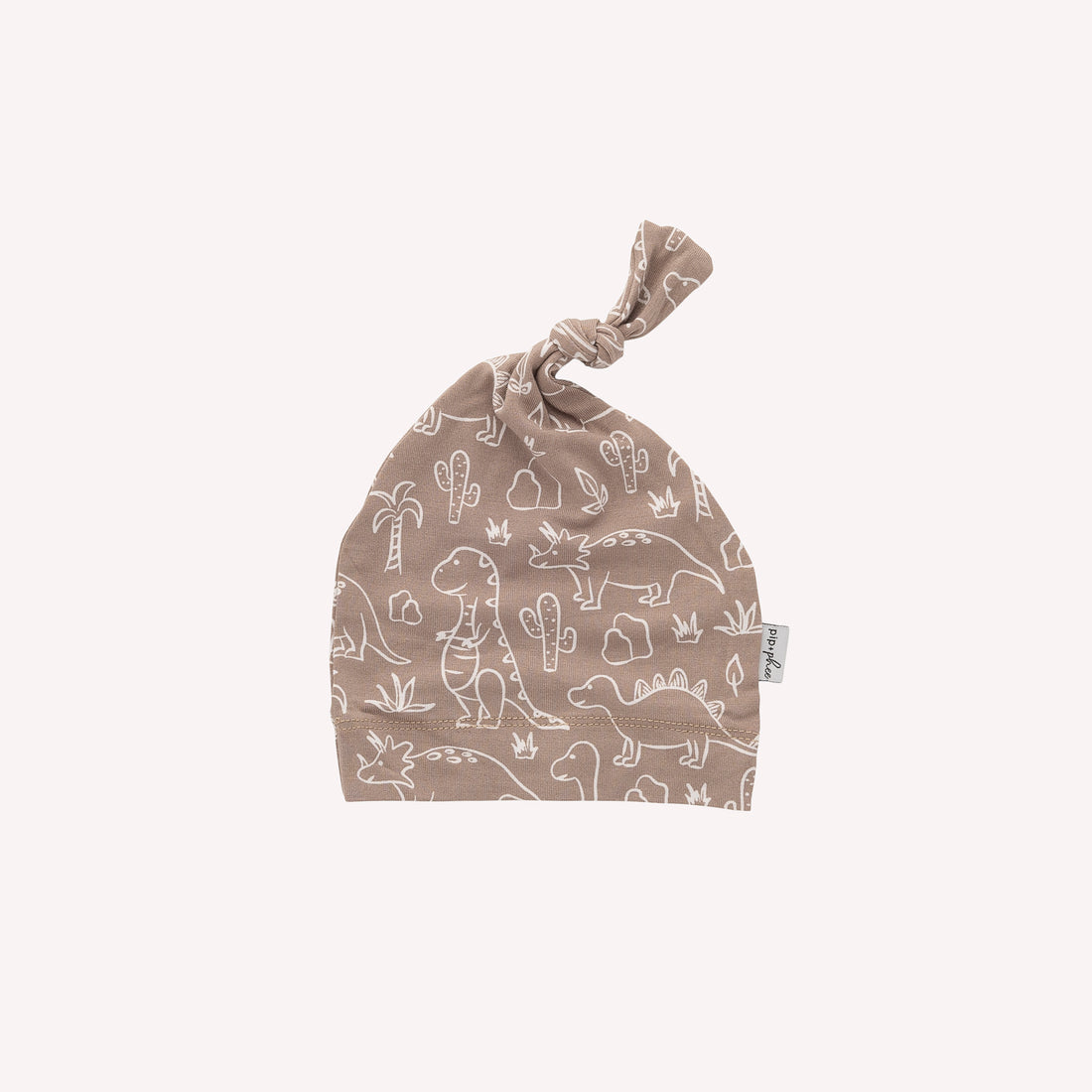 Neutral Dino Bamboo Knotted Hat