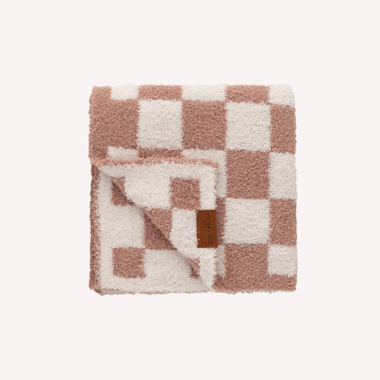 Petal Check Plush Blanket