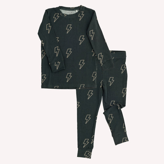 Teal Lightning Bamboo 2 Piece PJ Set