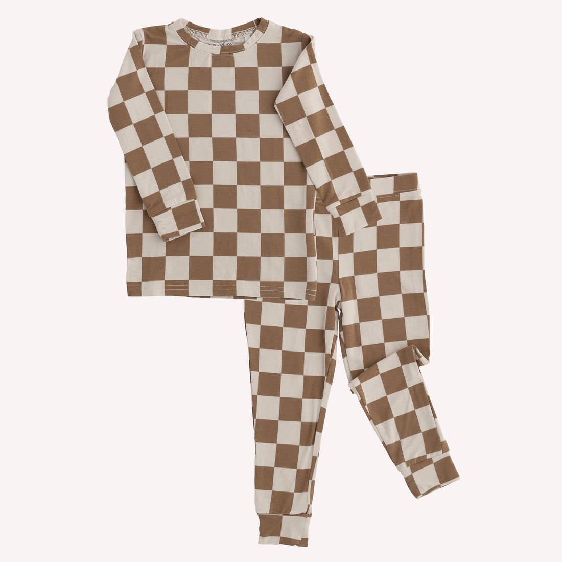 Brown Check Bamboo 2 Piece PJ Set