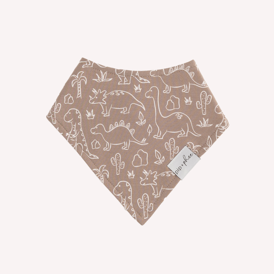 Neutral Dino Bamboo Bandana Bib