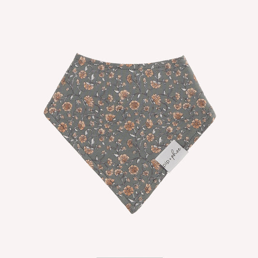 Vintage Floral Bamboo Bandana Bib