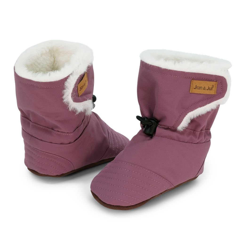Dark Plum - Baby Stay-Put Winter Booties