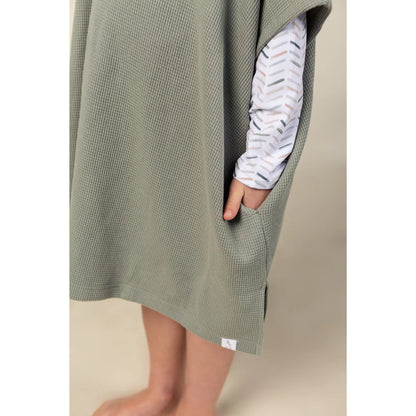 Sage Green Waffle Beach Poncho