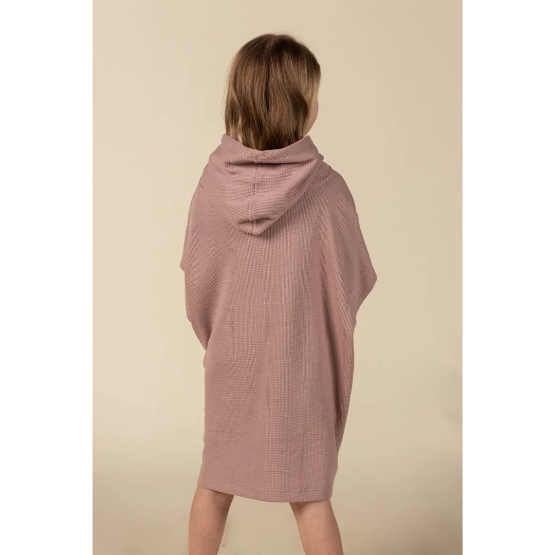 Dusty Rose Waffle Beach Poncho