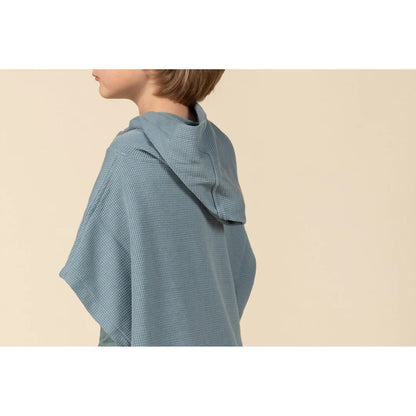 Stone Blue Waffle Beach Poncho
