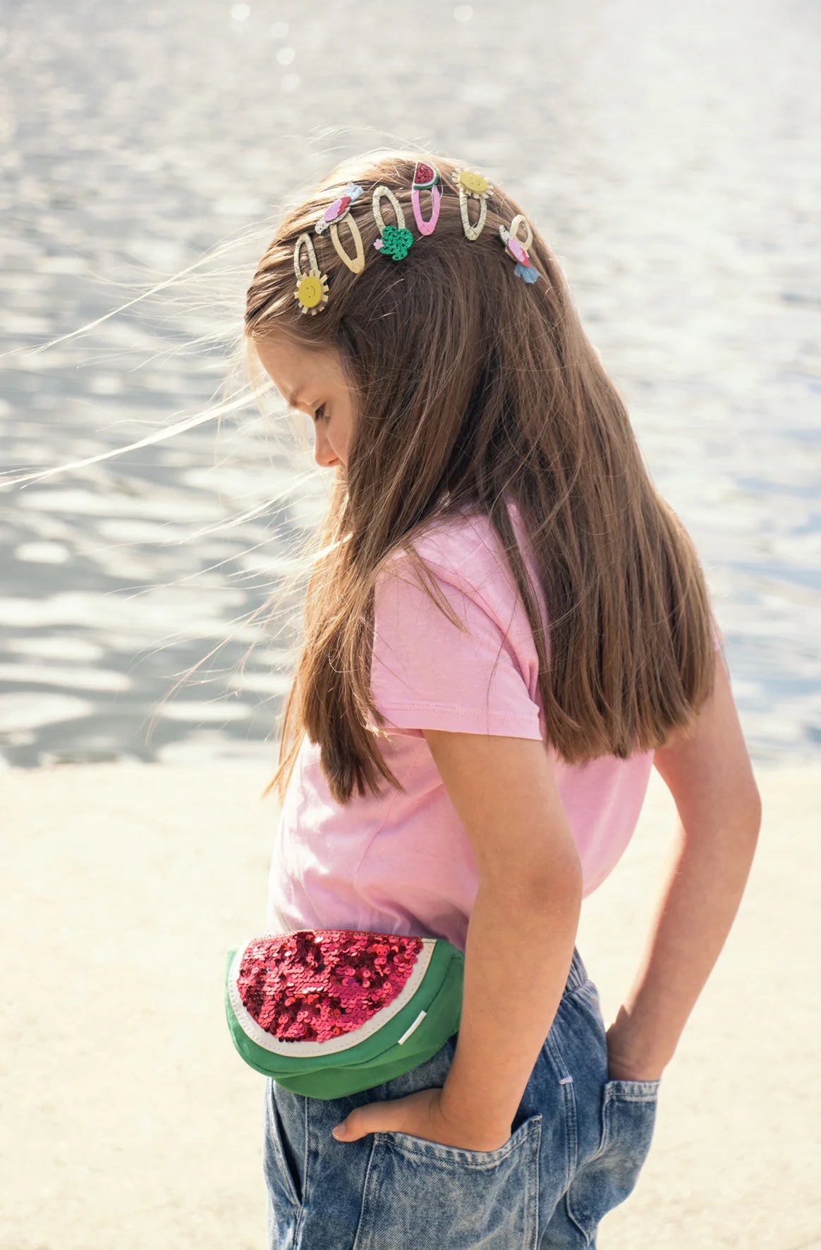 Glitter Cactus and Watermelon Clips