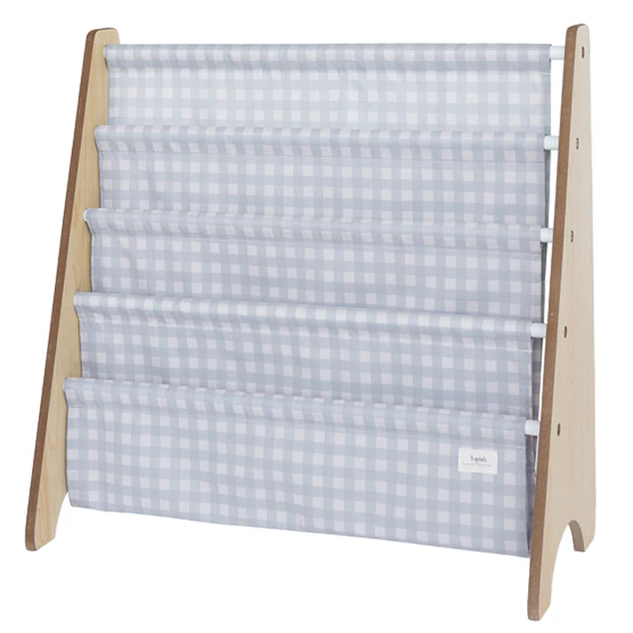 Blue Gingham Book Rack