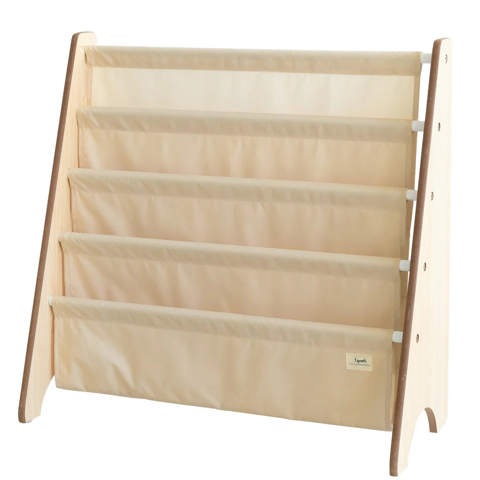Beige Fabric Book Rack
