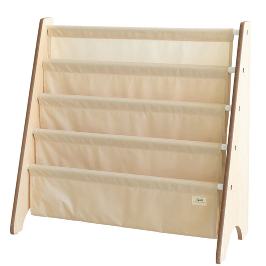 Beige Fabric Book Rack