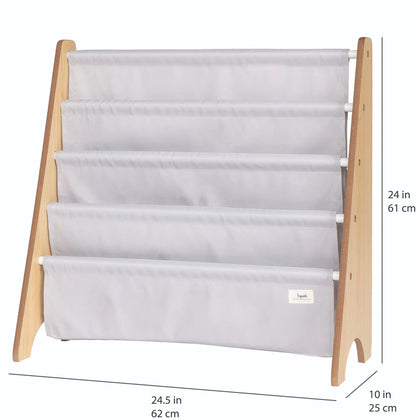 Grey Book Rack
