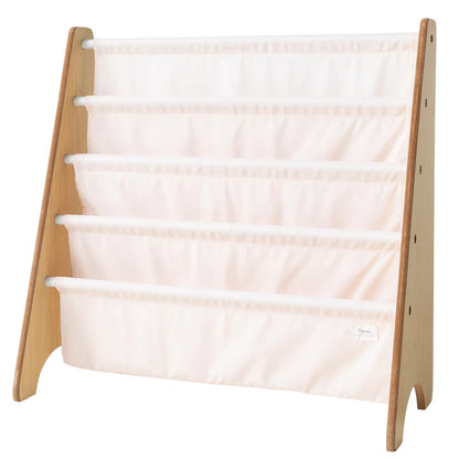 Light Pink Fabric Book Rack