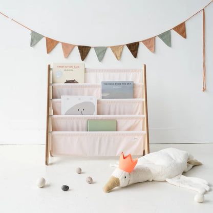 Light Pink Fabric Book Rack