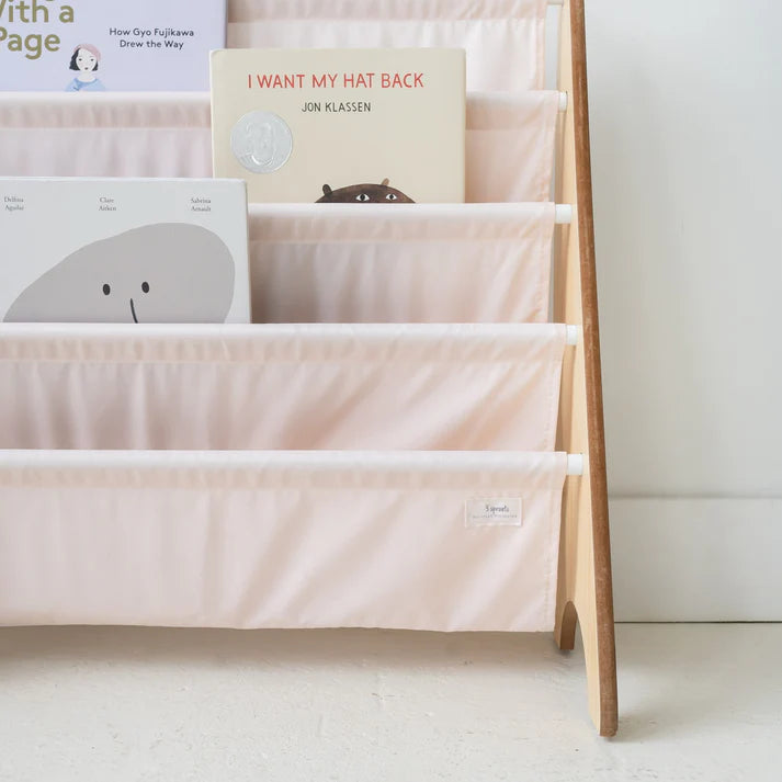Light Pink Fabric Book Rack