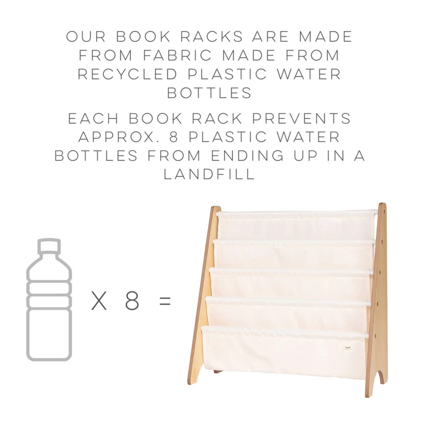 Beige Fabric Book Rack